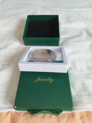 Pulsera de jade rosa y morado