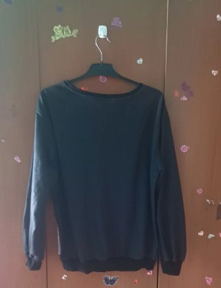 Sudadera Negra con Estampado Fantastic Gorgeous