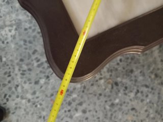 Mesa auxiliar antigua mármol y madera