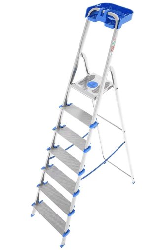 Escalera aluminio plegable 6 peldaños