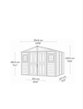 Caseta de jardín 10 x 8 Duramax