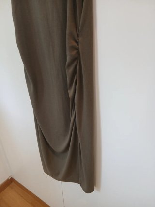 Vestido verde Shein raja lateral