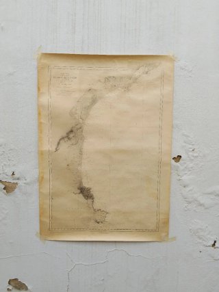 Carta náutica costa francesa S.XIX