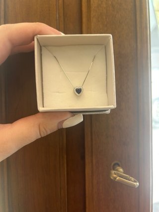 Collana Cuore Blu Argento 925