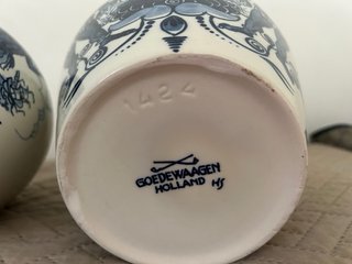 Set di 3 barattoli di tabacco Goedewaagen in ceramica olandese
