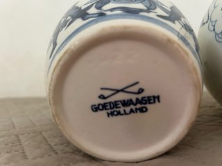 Set di 3 barattoli di tabacco Goedewaagen in ceramica olandese