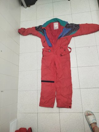 Mono de esquí unisex rojo