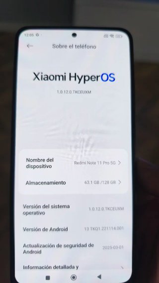Xiaomi Redmi Note 11 Pro 5G 128GB Negro