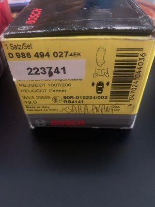 Pastillas Freno Citroen XSARA BK 2005 Nuevas