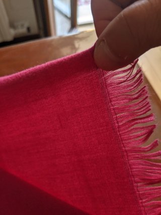 Sciarpa maxi Ruyisa arancione e rosa