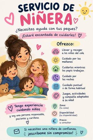 Servicios de niñera