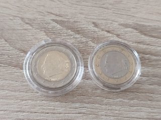 Monete Euro 2€ e 1€ Belgio 2008 comuni