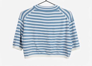 Top de punto ZARA rayas azul y blanco