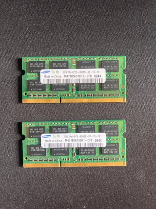 2x Samsung 2GB PC3-8500S DDR3 RAM