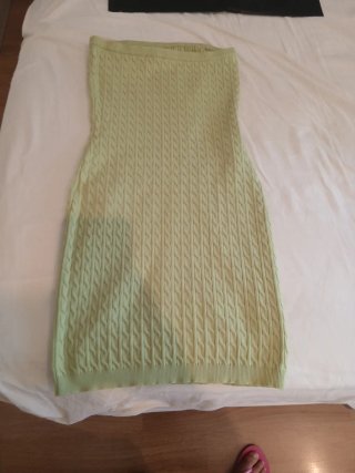 Vestido canalé Bershka verde