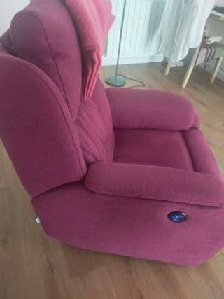 Urgente-Sillón relax tela rosa/morado
