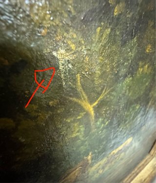 Quadro d'epoca olio su tela Paesaggio primi 900