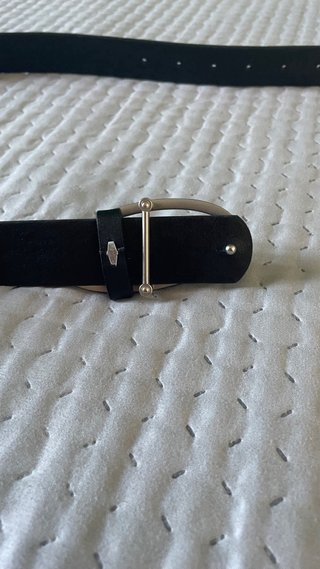 Cintura Diesel Nera Fibbia Argento