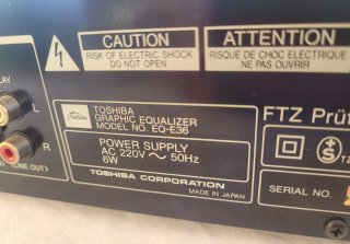 Toshiba EQ-E36 Equalizer