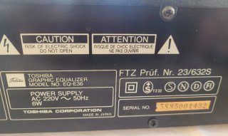 Toshiba EQ-E36 Equalizer