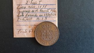 Moeda 5 Réis Portugal 1878