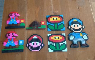 Lote figuras Hama beads 5mm SUPERMARIO