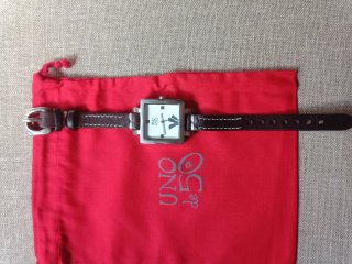 Reloj Uno de 50 Cuadrado Piel Marrón