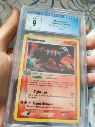 Houndoom Pokémon EX Unseen Forces 7/115 Holo CGC 9