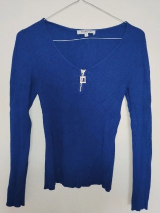 Jersey Morgan azul con cremallera
