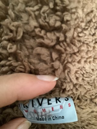 Rivers Vintage felpa teddy blu navy beige cozy Y2k