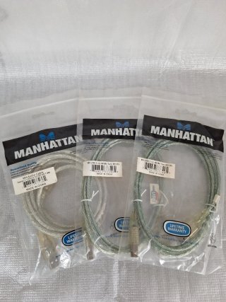 Lote 3 Cables USB M/H 1,8m (ordenador-impresora)