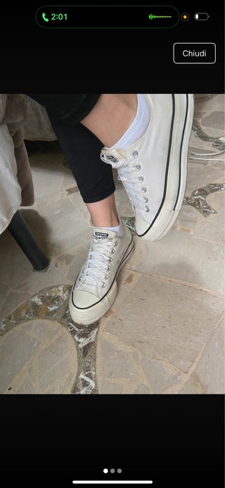 Converse platform donna bianche