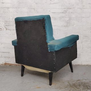 Butacas Mid Century Tela Madera