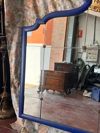 Gran Espejo de pared Azul