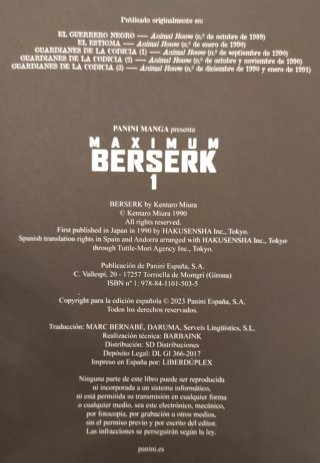 Maximum Berserk (N°1, N°2 y N°3)