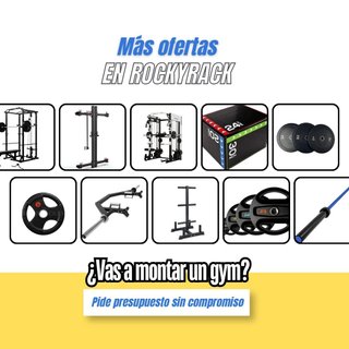 Pack: Rack con barra y pesas varias de gimnasio