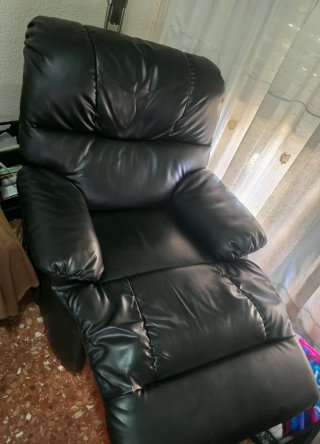 Sillón masajeador  individual de piel negro