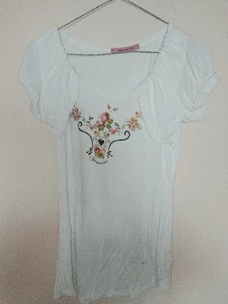 Camiseta Fornarina floral blanca