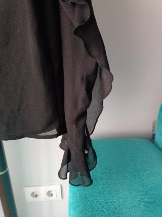 Camisa Gasa Negra Mujer