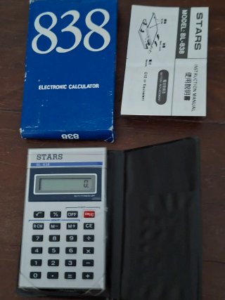 CALCULADORA VINTAGE CHINA STARS BL-838 9x5,5 cm