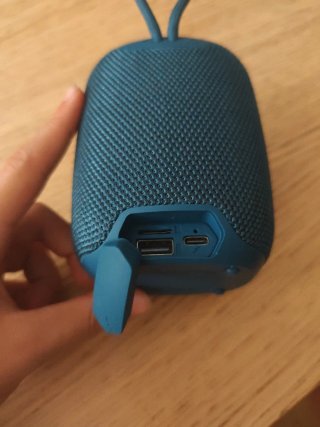 Altavoz azul portátil