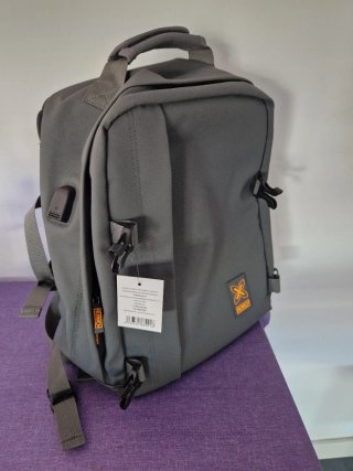 Mochila Munich cabina gris y naranja
