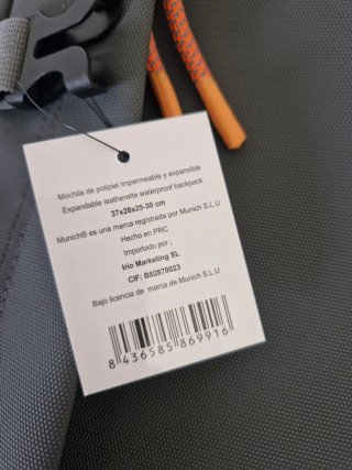 Mochila Munich cabina gris y naranja