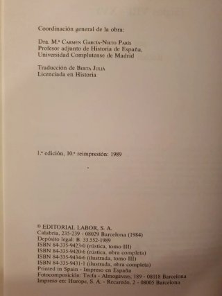 Historia De España, Labor 1989, 13 vol.