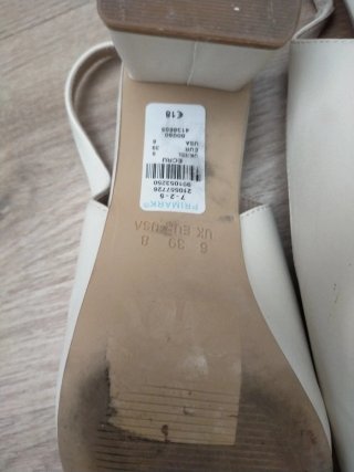 Sandalias Slingback color crema Talla 39