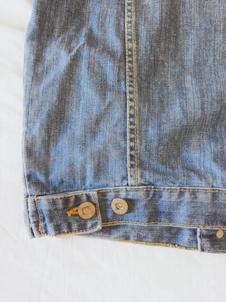 Zara Man Chaqueta Vaquera Denim Azul Delavé S