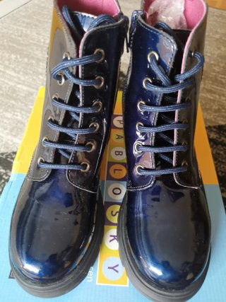 Botas Pablosky niña T33 charol azul