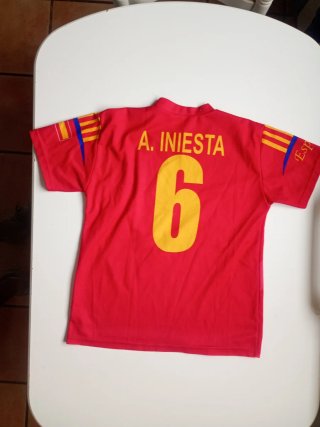 Camiseta España Iniesta Nº6 Roja