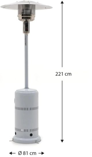 Kekai KT0584 Estufa De Gas Para Exterior Metal Color Blanco