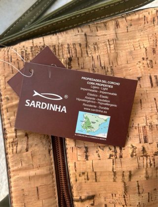 Bolso bandolera corcho natural Sardinha NUEVO